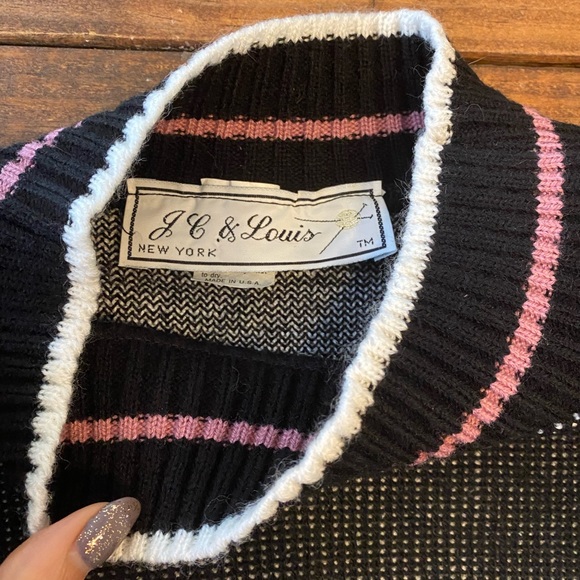 Vintage 80s 70s JC Louis Aztec Southwestern Boho Warm Cozy Sweater Rare Unique - Picture 10 of 15